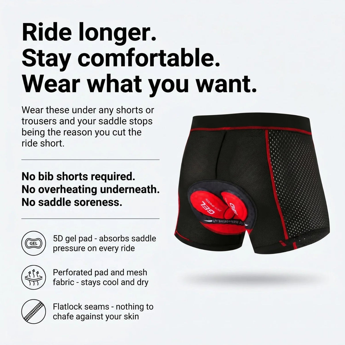 Men's Padded Cycling Undershort - Outvia